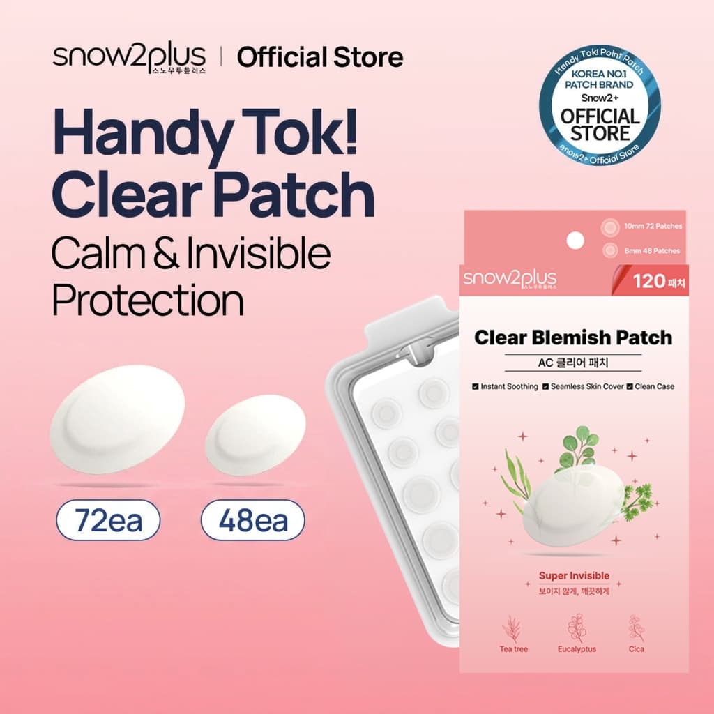 [Snow2plus CHÍNH THỨC] Miếng dán phục hồi làm trắng da mụn / Ngón tay tiện dụng! Clear Patch (120 Miếng Dán) / Gói Chăm Sóc Mụn / Miếng Dán Mụn Hàn Quốc /