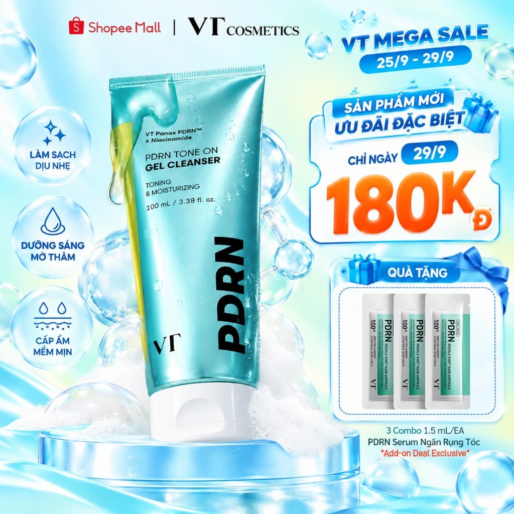 [VT] Sữa rửa mặt PDRN Tone On Gel 100ml