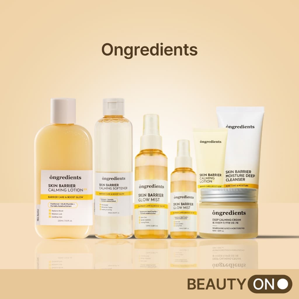 [ongredients] Skin Barrier Care (Glow Mist, Calming Lotion, Softener, Cleanser, Cream) | Dưỡng Da Làm Dịu Rau Má Peptide
