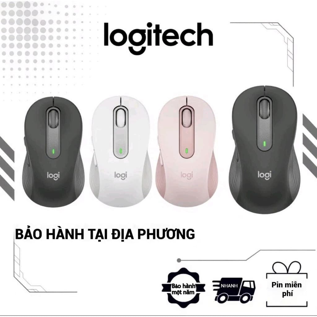Chuột không dây Logitech Signature M650 [Bluetooth/USB không dây/Cảm ứng im lặng/Thiết kế tiện dụng]