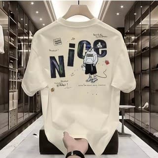 Áo Thun UNISEX Nam Nữ in Hình NICE chất liệu Cotton co giãn 4 chiều - BOONE