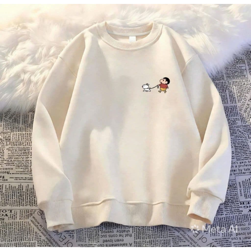 Áo Nỉ Sweater in hình SHIN CÚN chất nỉ bông thời trang siêu hot