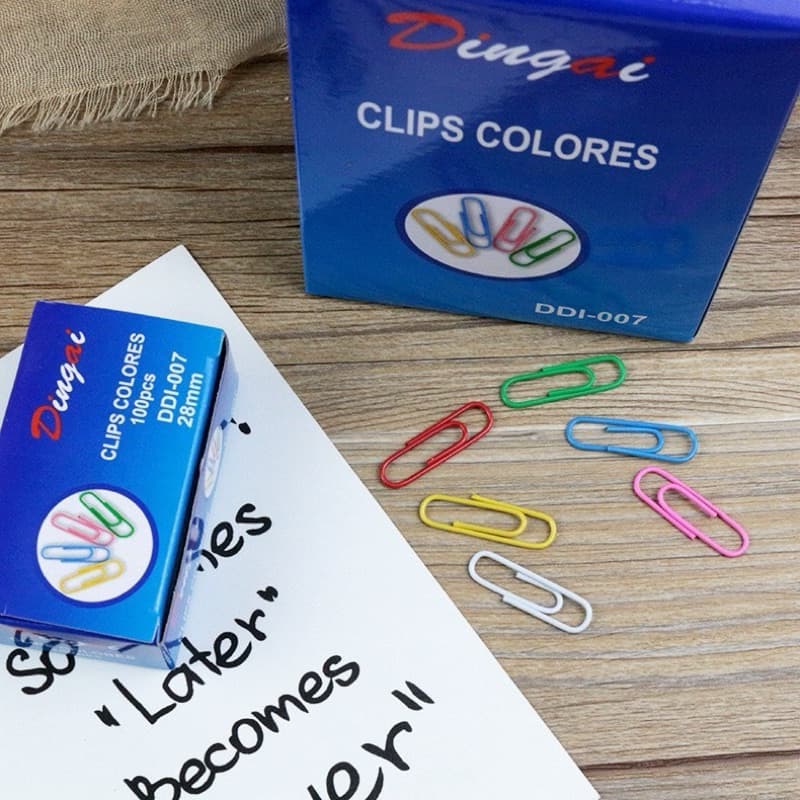 Set 70 kẹp giấy tài liệu bằng kim loại nhiều màu sắc HAPPI