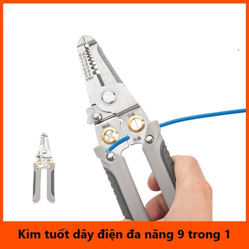 Kìm tuốt dây điện đa năng thế hệ mới tích hợp 9 tính năng trong 1 sản phẩm