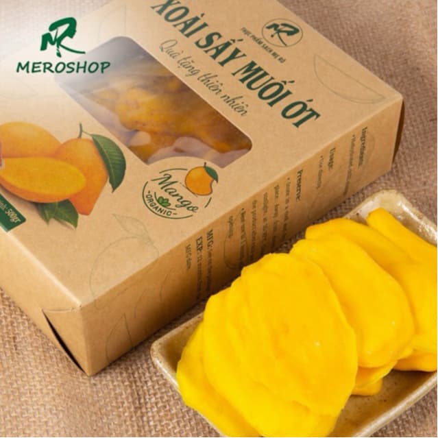 Xoài sấy dẻo Mẹ Rô. Có hồ sơ công bố, xuất hóa đơn công ty đầy đủ