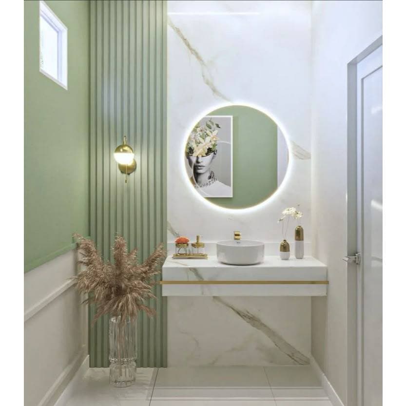 Gương Tròn Decor Treo Tường Dán Tường Cảm Ứng Led Cao Cấp Nhiều Kích Thước(Đầy Đủ Phụ Kiện)