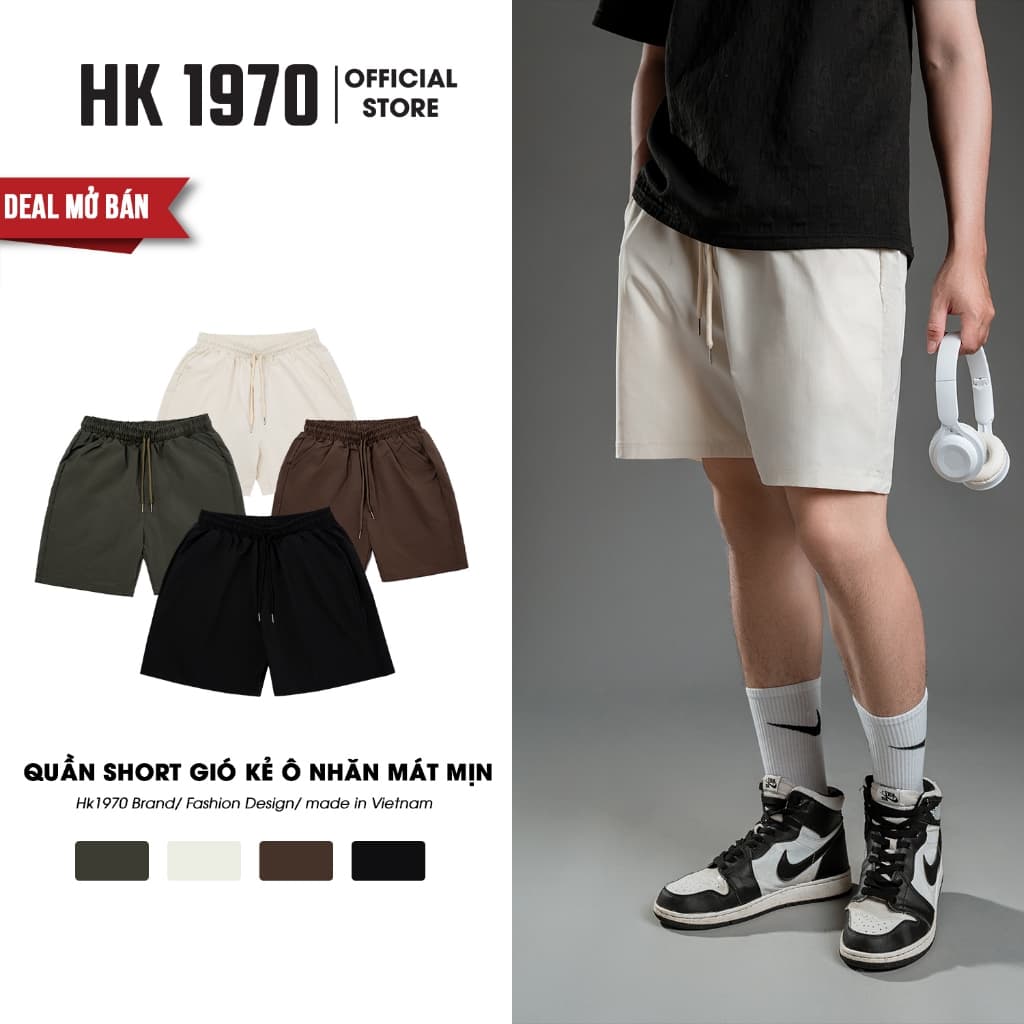 [Xả Kho] Quần Short Gió Basic Nam Nữ Unisex Chất Vải Gió Mềm Mịn Quần Short Form Ống Ngang Gối Q211