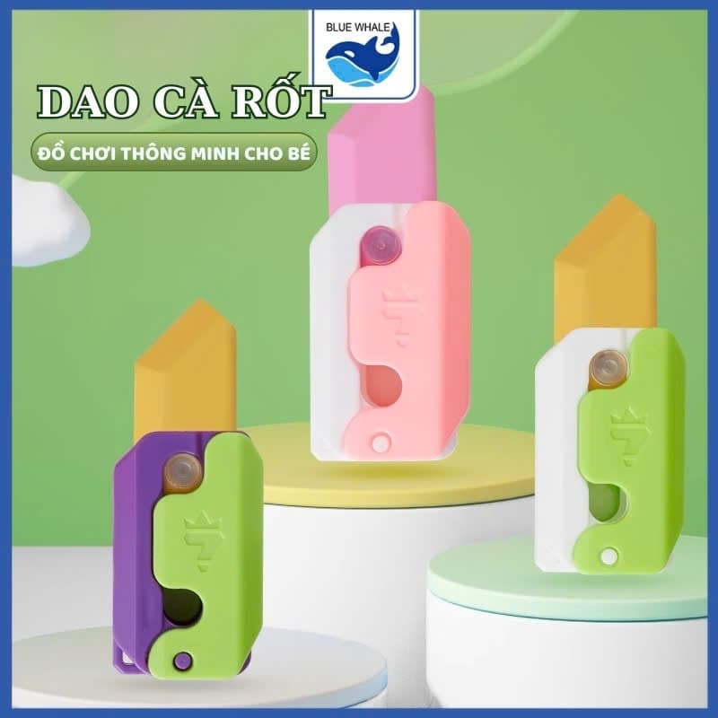 Dao Cà Rốt Trọng Lực In 3D, Đồ Chơi Kéo Dài Hình Cà Rốt Hot Trend