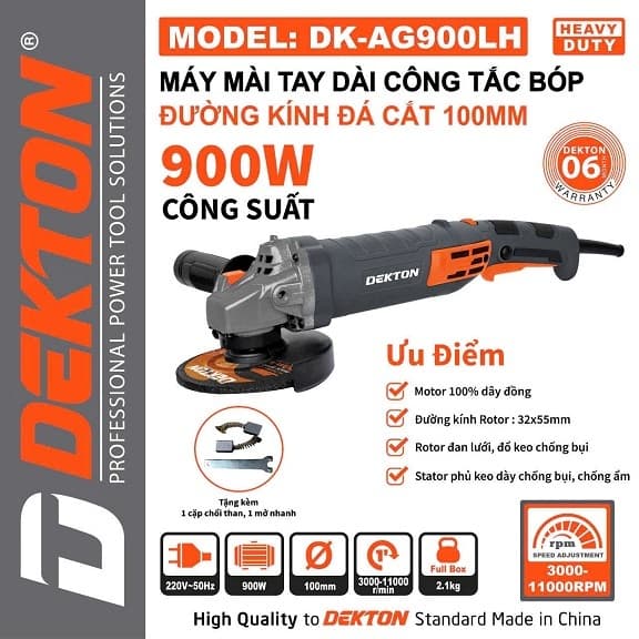 Máy Mài cấm tay Dekton DK-AG900LH Chính Hãng