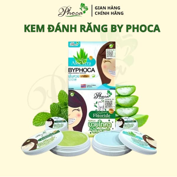 Kem đánh răng Phoca, trắng răng, kem đánh răng cho người niềng răng By Phoca 25gr trắng răng