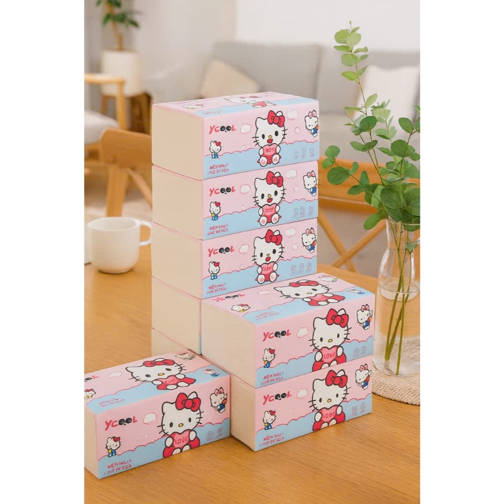 COMBO 10 gói giấy ăn YCOOL hello kitty mềm mịn
