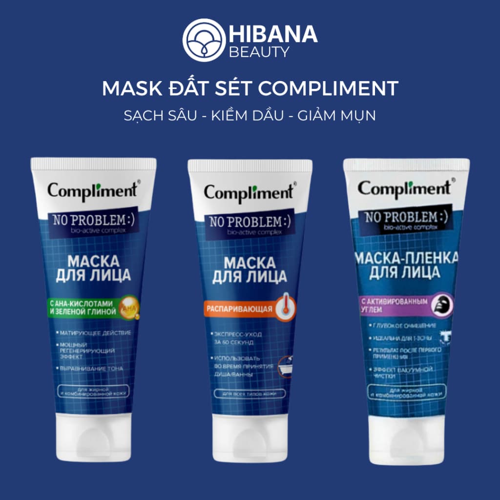 Mặt nạ đất sét Macka Compliment thành phần AHA và Green Clay, carbon sạch da, giảm mụn 80ml