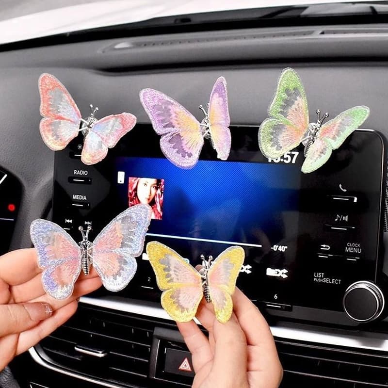 3D Bướm Trang Trí Ô Tô – Nội Thất Bảng Điều Khiển Trung Tâm – Dễ Thương, Sáng Tạo, Phụ Kiện Độc Đáo Cho Xe Hơi