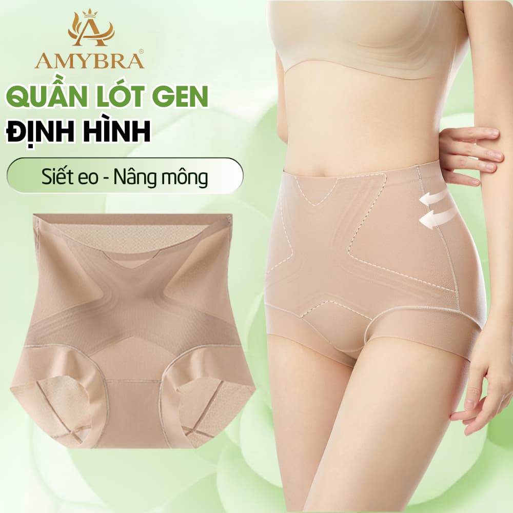 [ Deal Shock ] Quần Lót Gen Nịt Bụng Định Hình Siết Eo Nâng Mông Mỏng Nhẹ Thông Thoáng Không Hằn Viền AMYBRA N608-N699