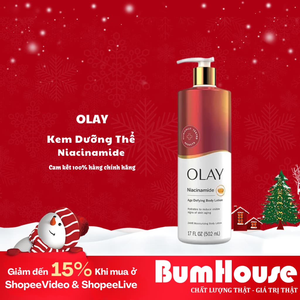 [ĐỘC QUYỀN SHOPEE VIP] Dưỡng Thể Olay Niacinamide B3 Body Lotion Dưỡng Ârm 502ML