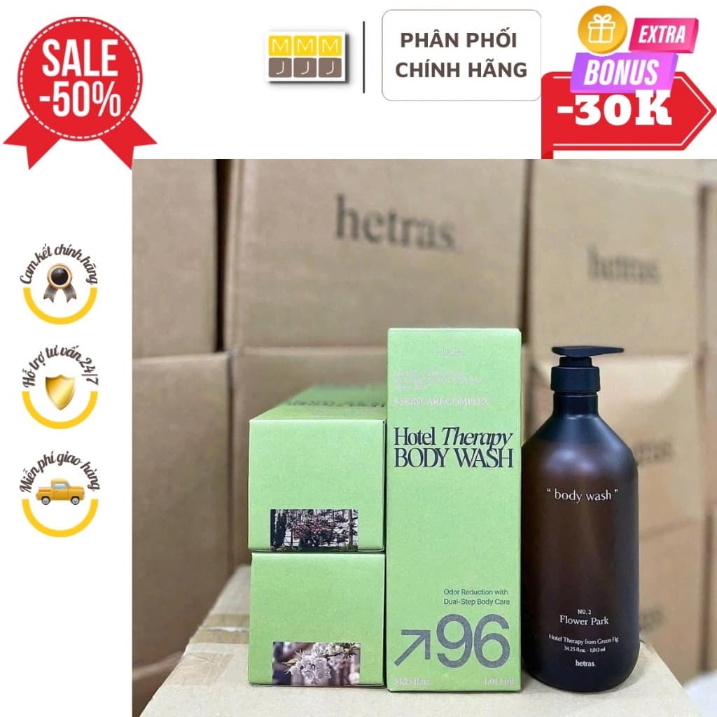 (HÀNG CÔNG TY)Sữa Tắm Hetras Body Wash 1013ml hương nước hoa cao cấp, thơm lâu,sang trọng-minjeebaby