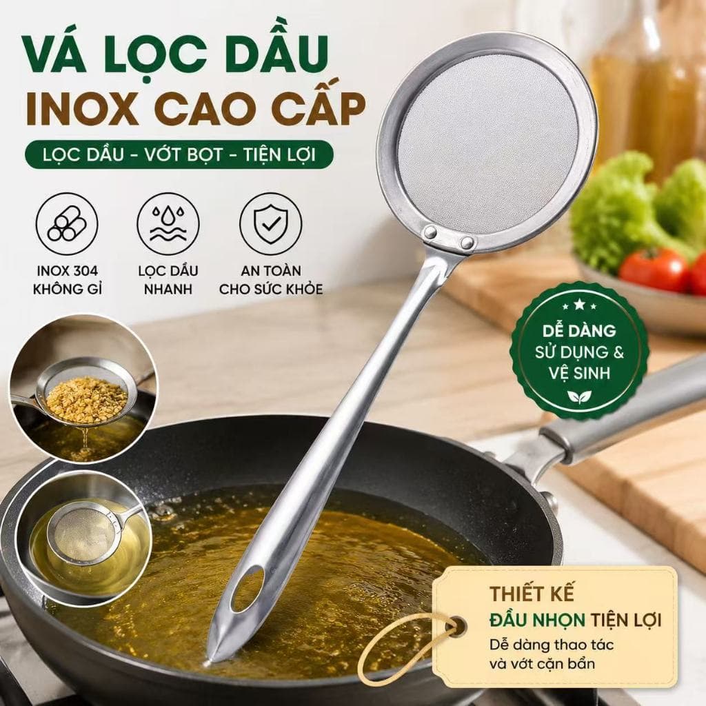 COD🌈🌈Dụng cụ hớt bọt, vớt cặn, lọc dầu lược dừa, rây bột bằng inox không gỉ lọc cà phê bằng vải, đa dạng đủ kích thước