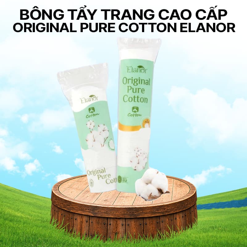 Túi 80 miếng bông tẩy trang cao cấp Original Pure Cotton Elanor
