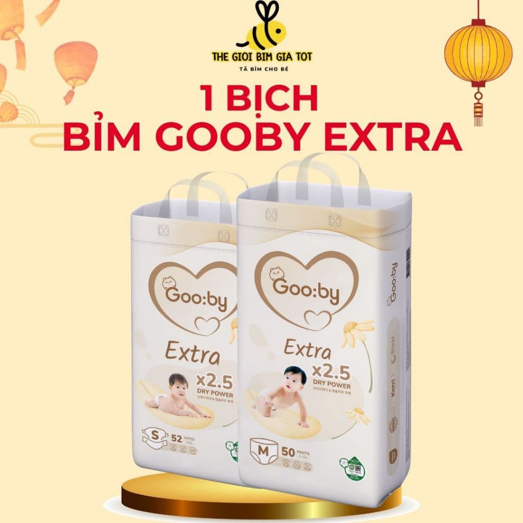[ Không Quà ] 1 Bịch Tã/Bỉm Dán và Quần Gooby Ngày Extra Chính Hãng Siêu Mỏng Nhẹ, Đủ Size Cho Bé Từ NB-4XL