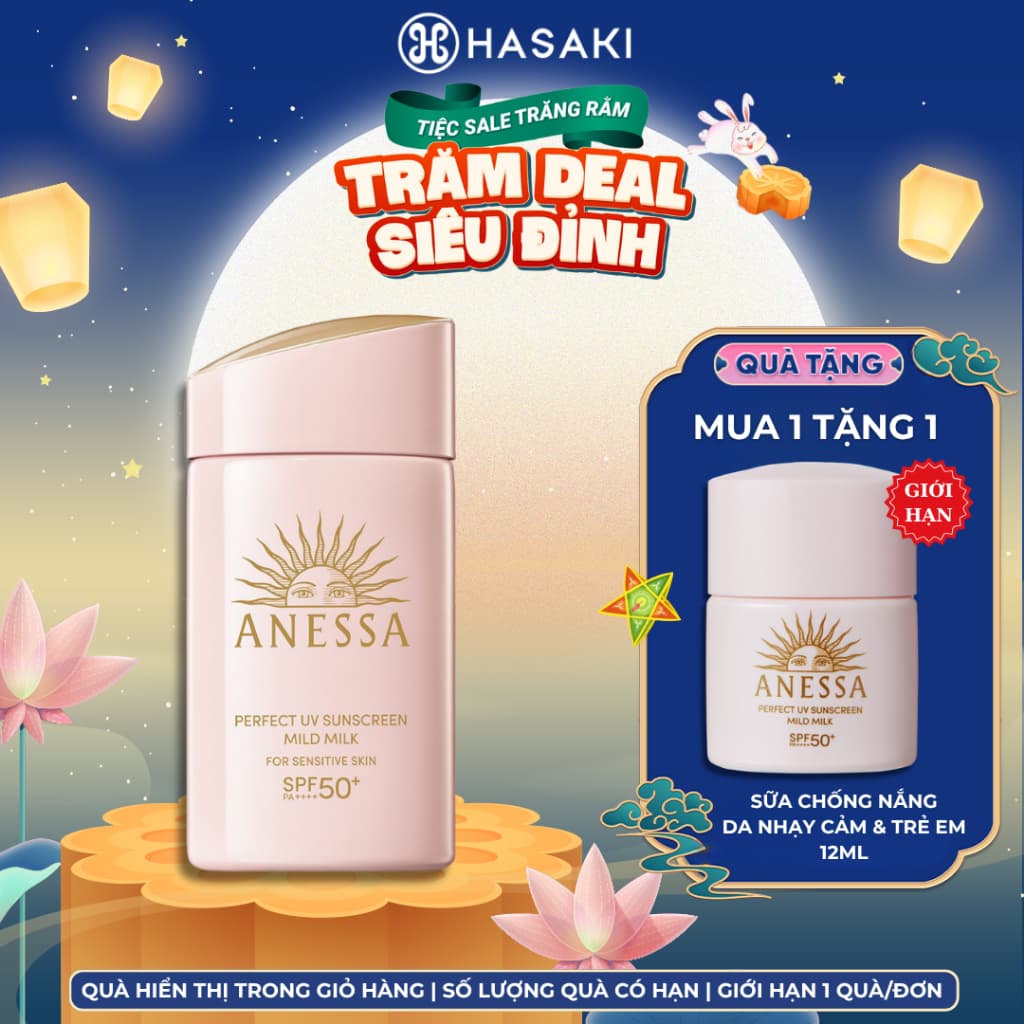 [DAILY] Sữa Chống Nắng Anessa Cho Da Nhạy Cảm 60ml (Mới) Hasaki Chính Hãng