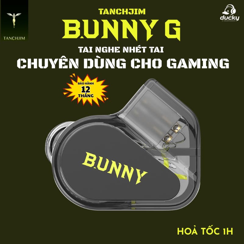 Tai Nghe Nhét Tai Chuyên Dùng Cho Gaming TANCHJIM BUNNY G, Chân Cắm Type-C, Có Mic, Âm Thanh Hifi, BH12T