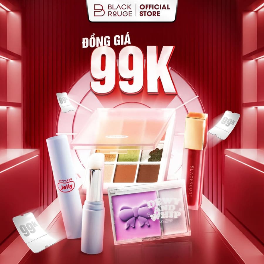 [ĐỒNG GIÁ 99K - DATE 8/2027] Sản phẩm son dưỡng, son môi, trang điểm mắt/mặt Black Rouge