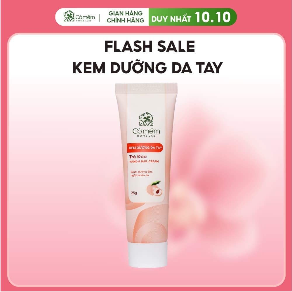 [FLASH SALE] Kem dưỡng da tay Trà Đào Cỏ Mềm 25g