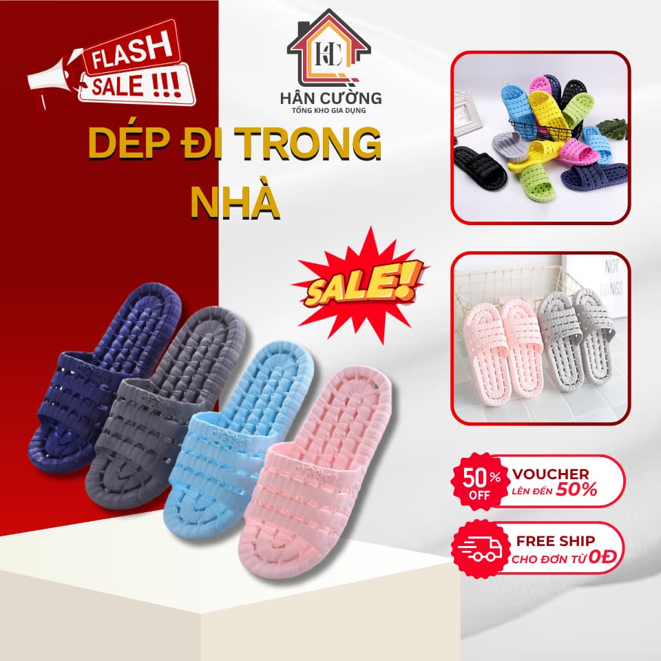 Dép Đi Trong Nhà Tắm Văn Phòng Xốp Lỗ Siêu Bền, Siêu Nhẹ Chống Trơn Trượt Nhiều Màu Hàng Loại 1