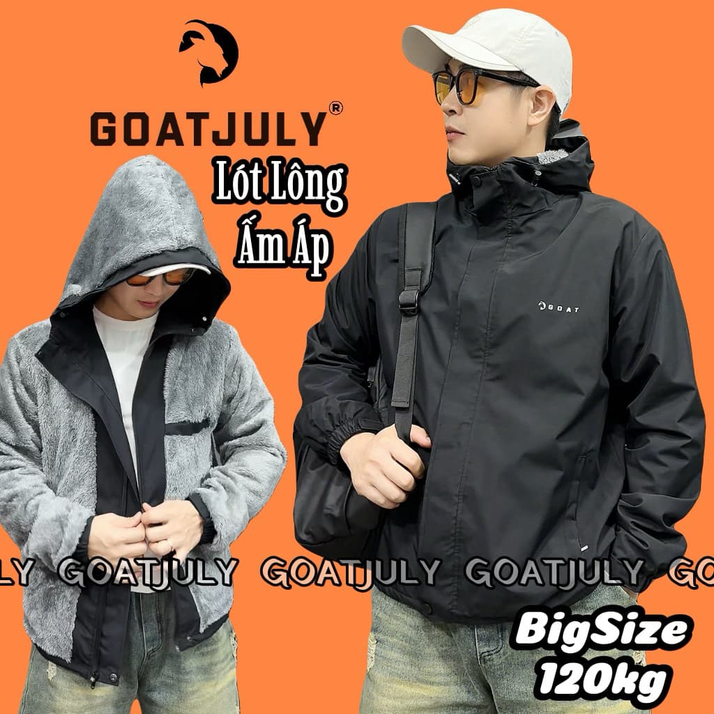 Áo khoác gió lót lông cừu Nam Nữ 2 lớp - Mẫu Mới. Ấm áp, chống nước cao cấp | ấm áp, tráng bạc, chống gió, ngăn tia UV