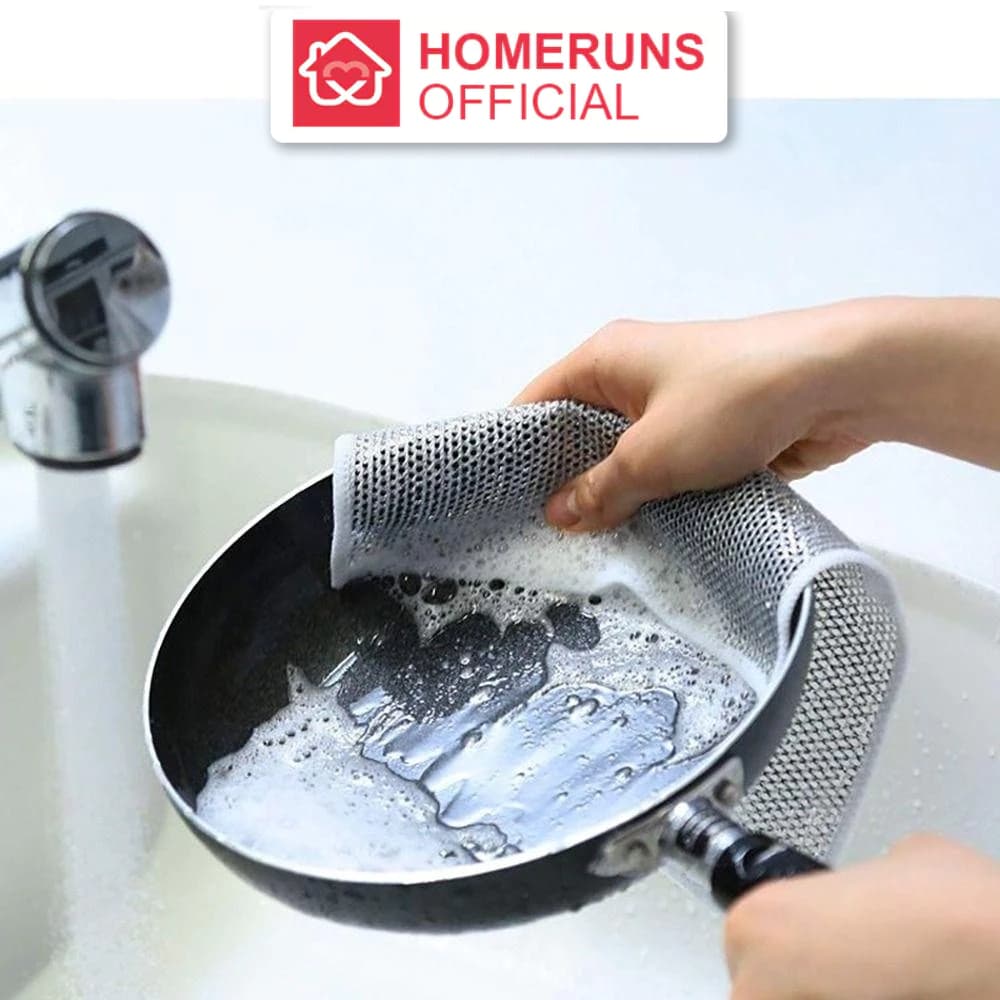 Giẻ lau bếp kim loại cọ xoong nồi, lau bát đĩa, khăn lau đa năng không mài mòn #C164